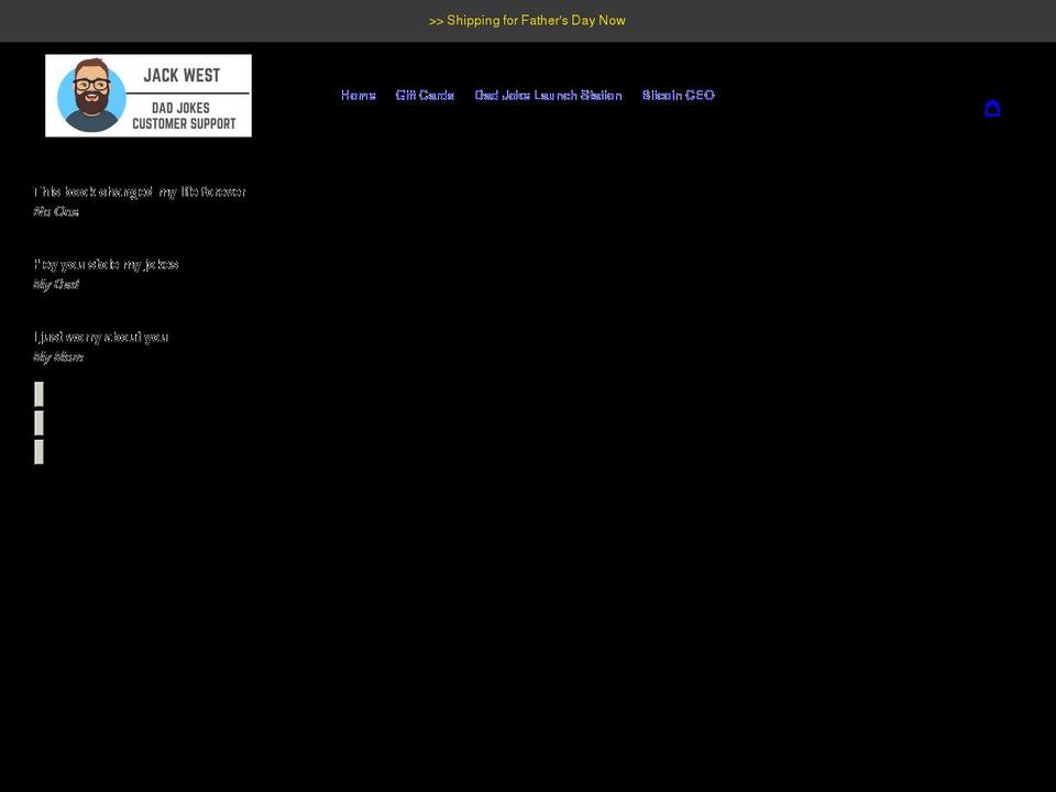 jackwest.net shopify website screenshot