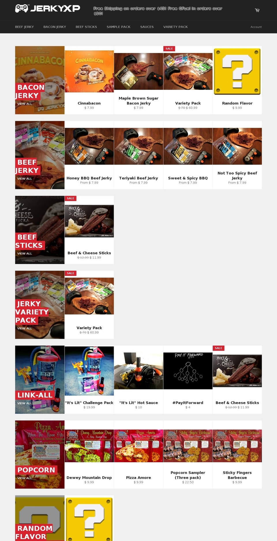 jackzsnacks.com shopify website screenshot