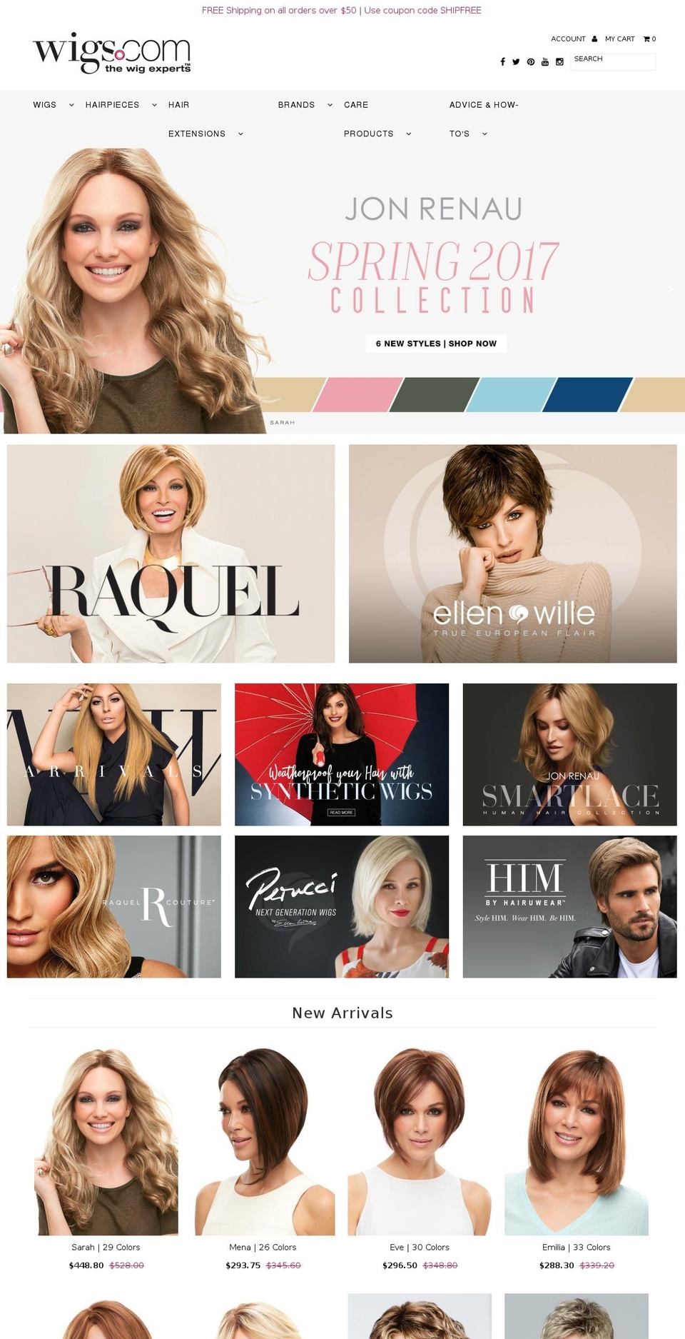 jaclynwigs.com shopify website screenshot