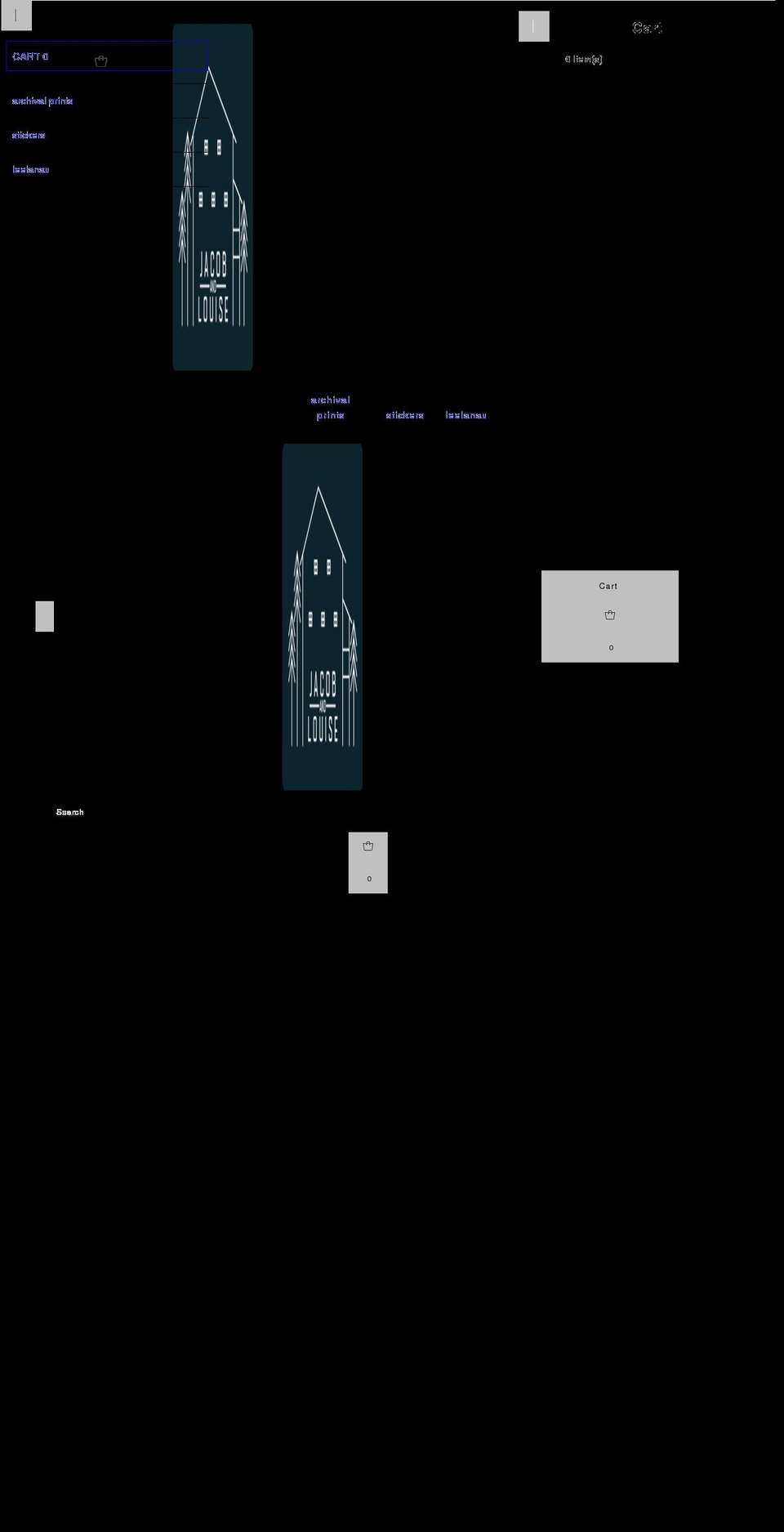jacobandlouise.com shopify website screenshot