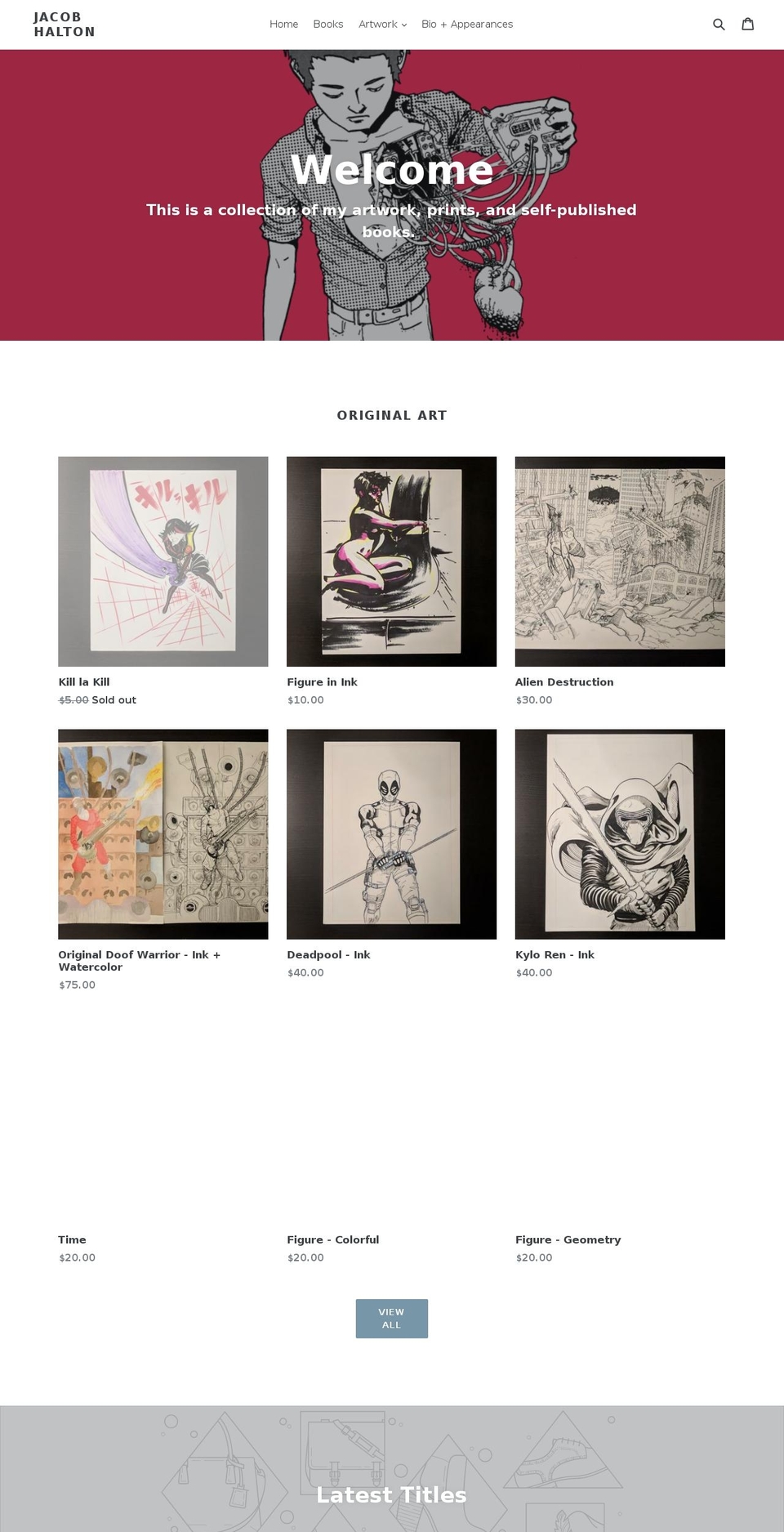 jacobhalton.com — Shopify storefront screenshot