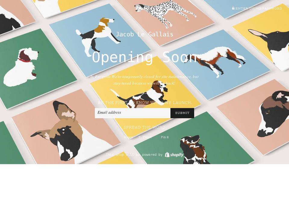 jacoblegallais.com shopify website screenshot