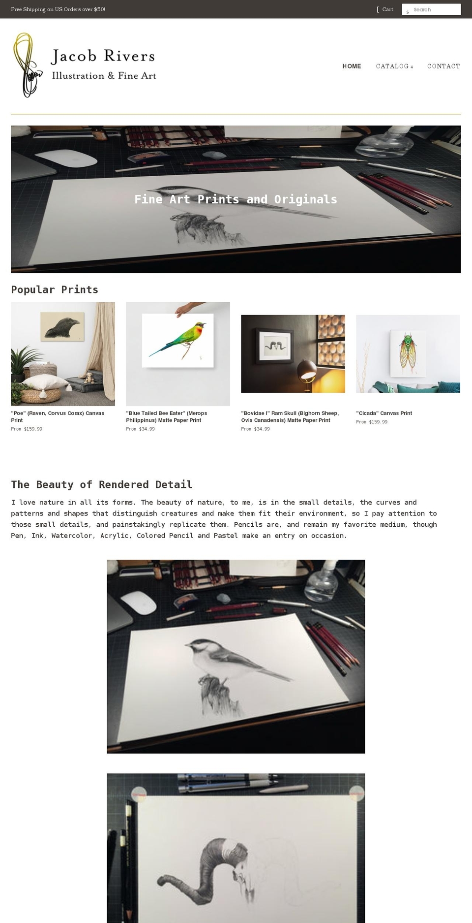 jacobrivers.com shopify website screenshot