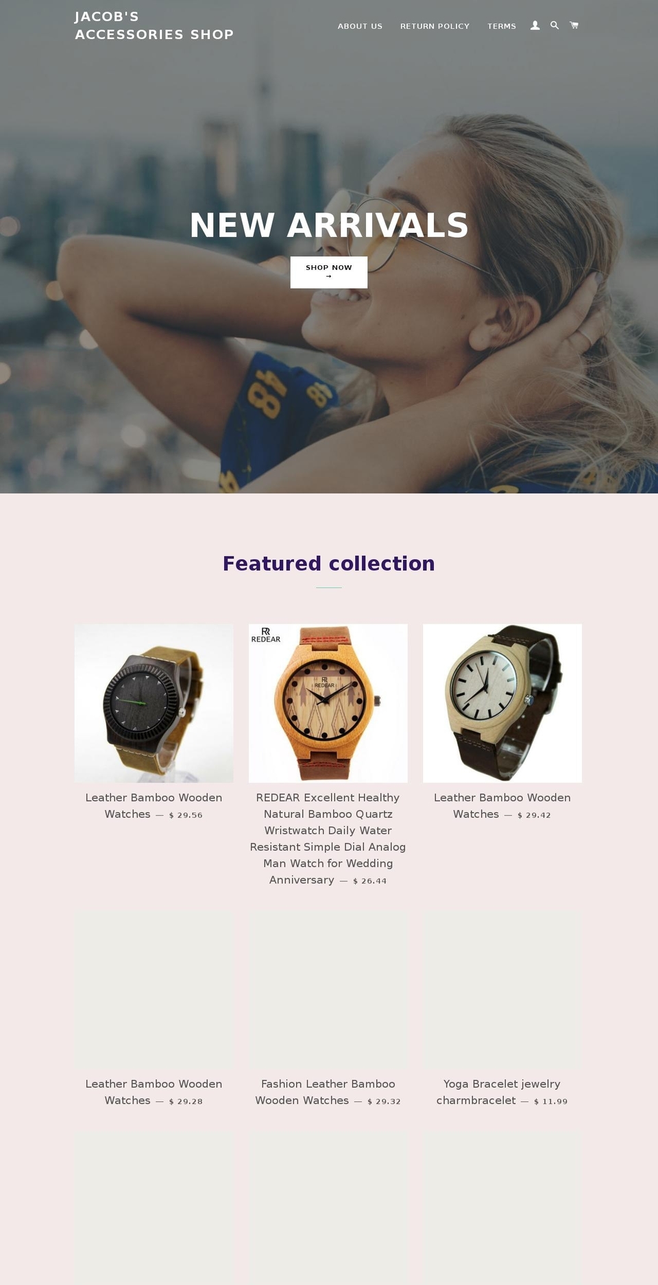 jacobsaccessoriesshop.com — Shopify storefront screenshot