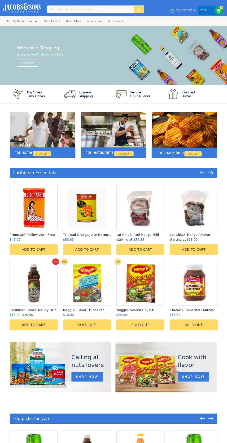 jacobsimports.com shopify website screenshot