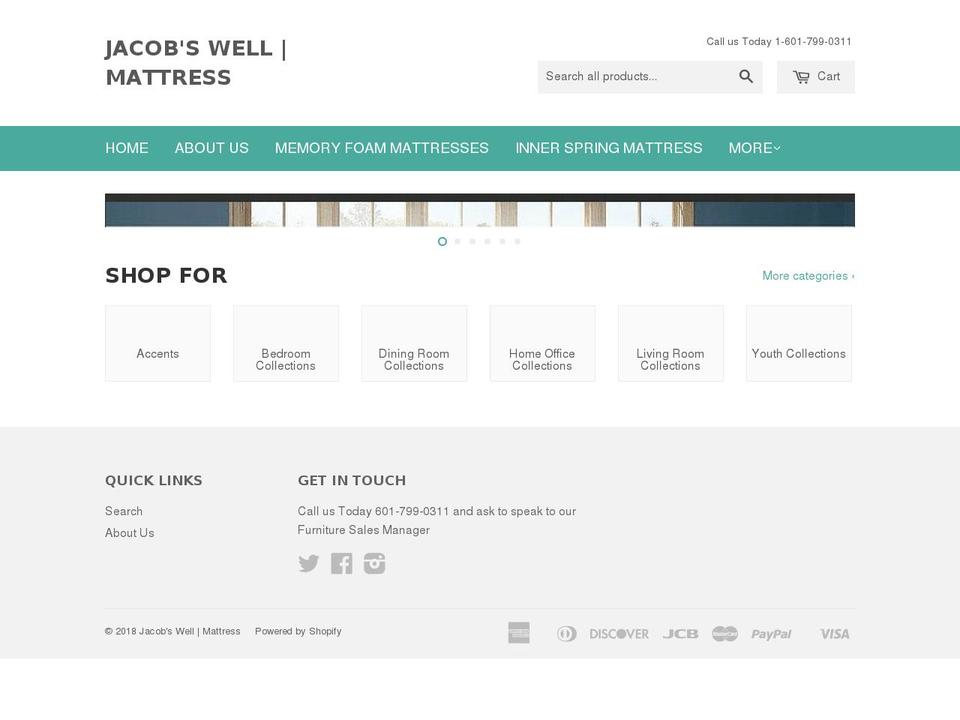 jacobswellfurniture.com — Shopify storefront screenshot