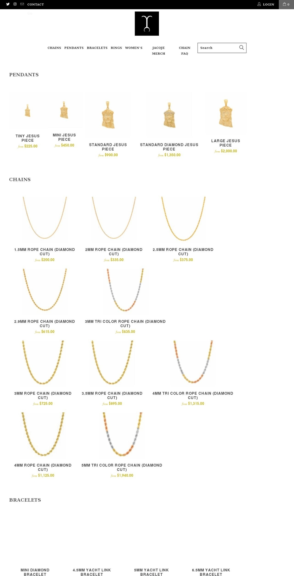 jacoje.com shopify website screenshot