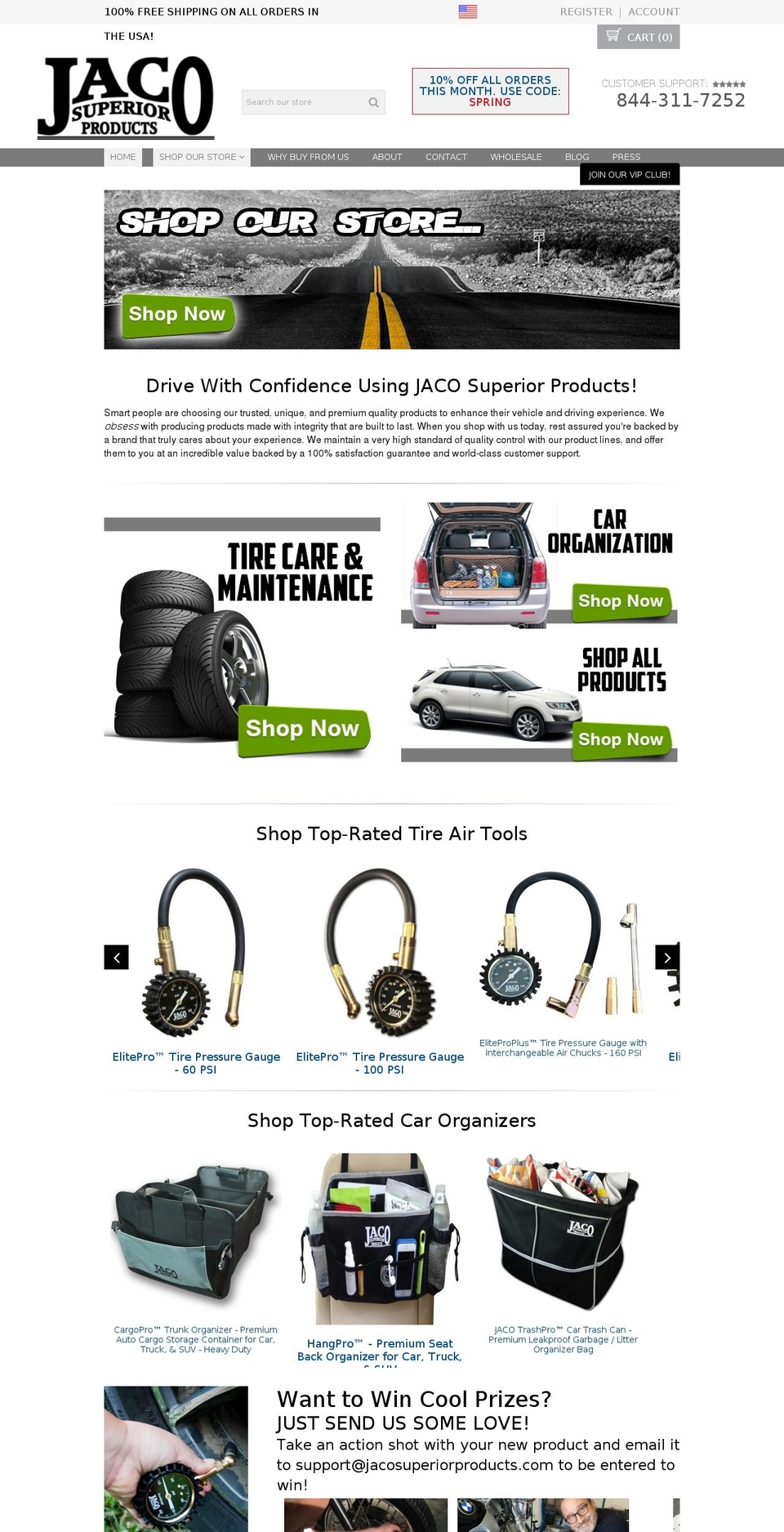 jacosuperiorproducts.com shopify website screenshot