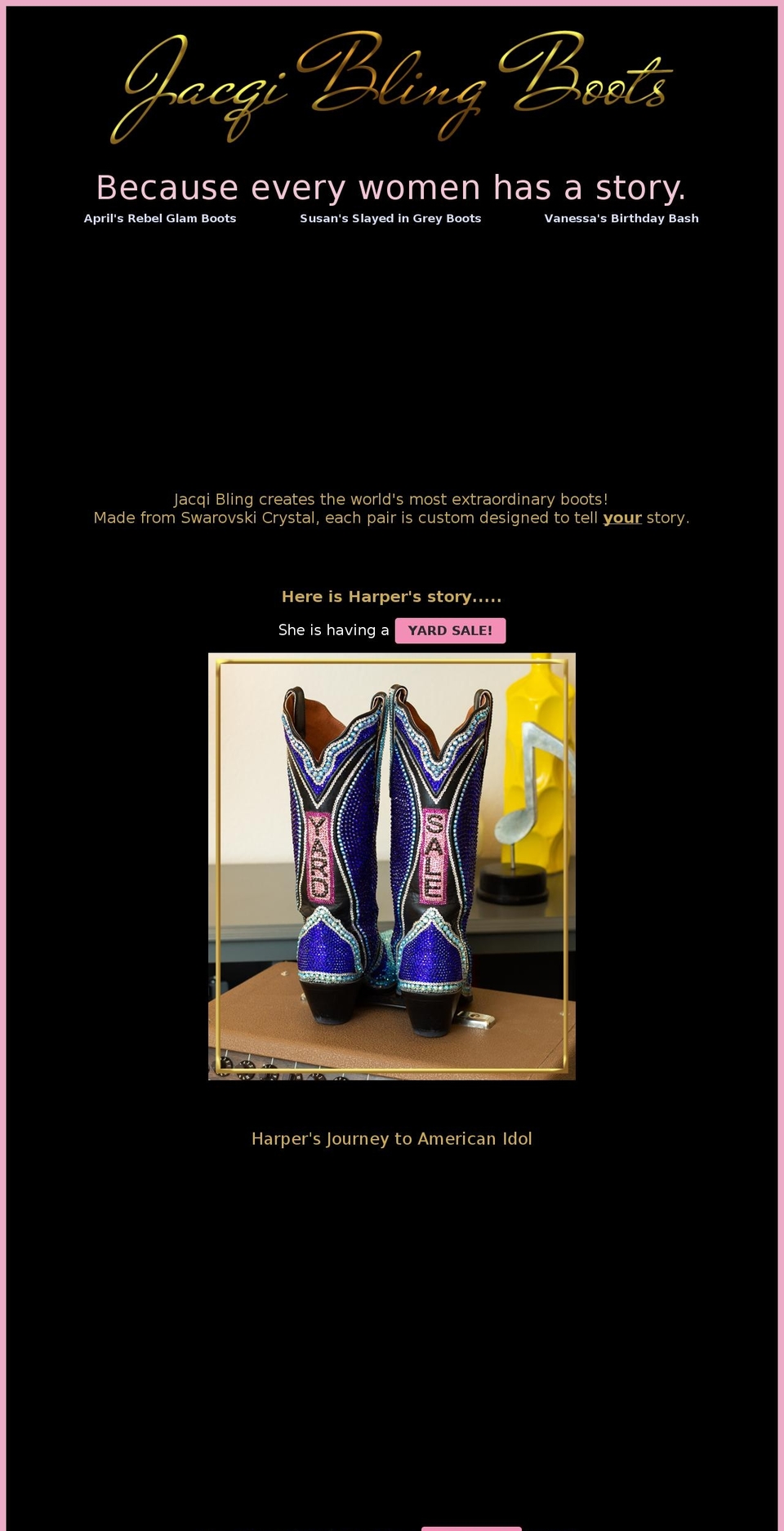 jacqibling.com — Shopify storefront screenshot