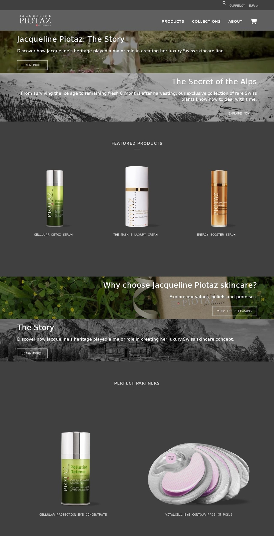 jacqueline-piotaz-switzerland.com — Shopify storefront screenshot