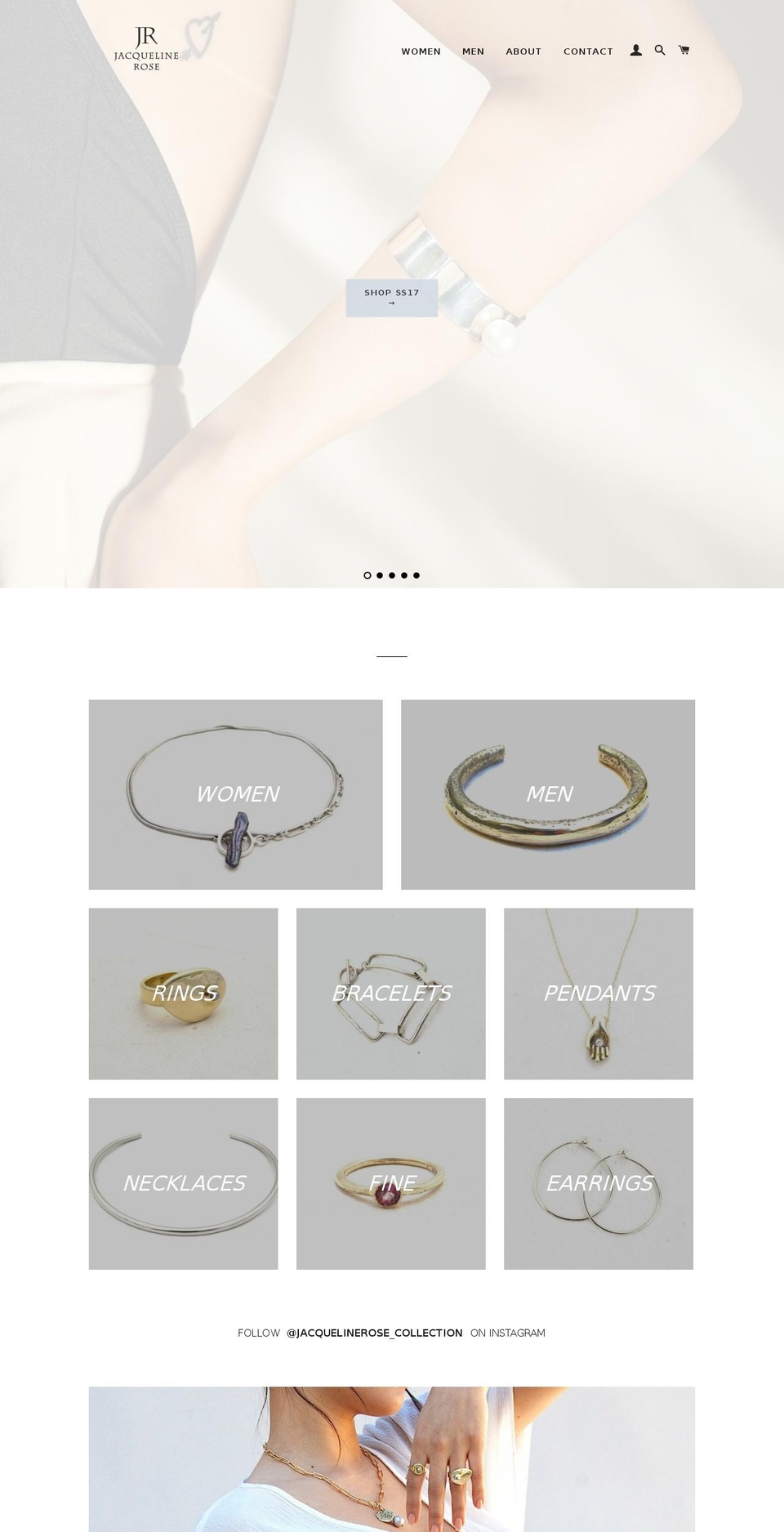 jacquelinerose.com shopify website screenshot