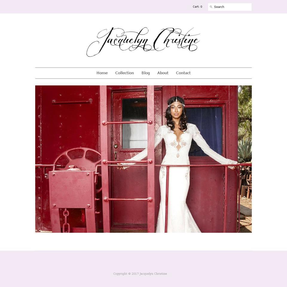 jacquelynchristine.com shopify website screenshot