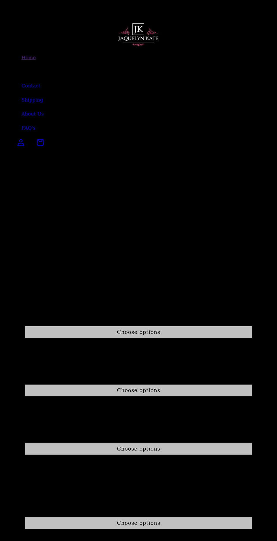 jacquelynkate.com shopify website screenshot