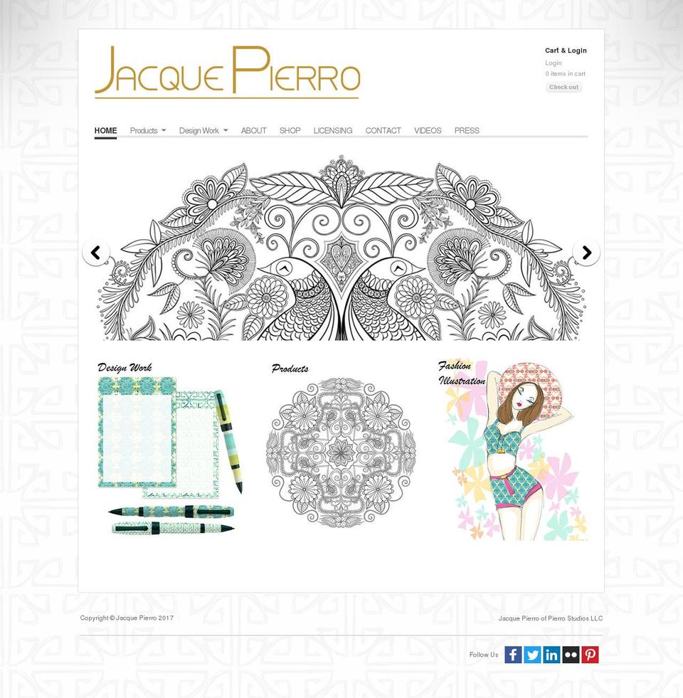 jacquepierro.com shopify website screenshot