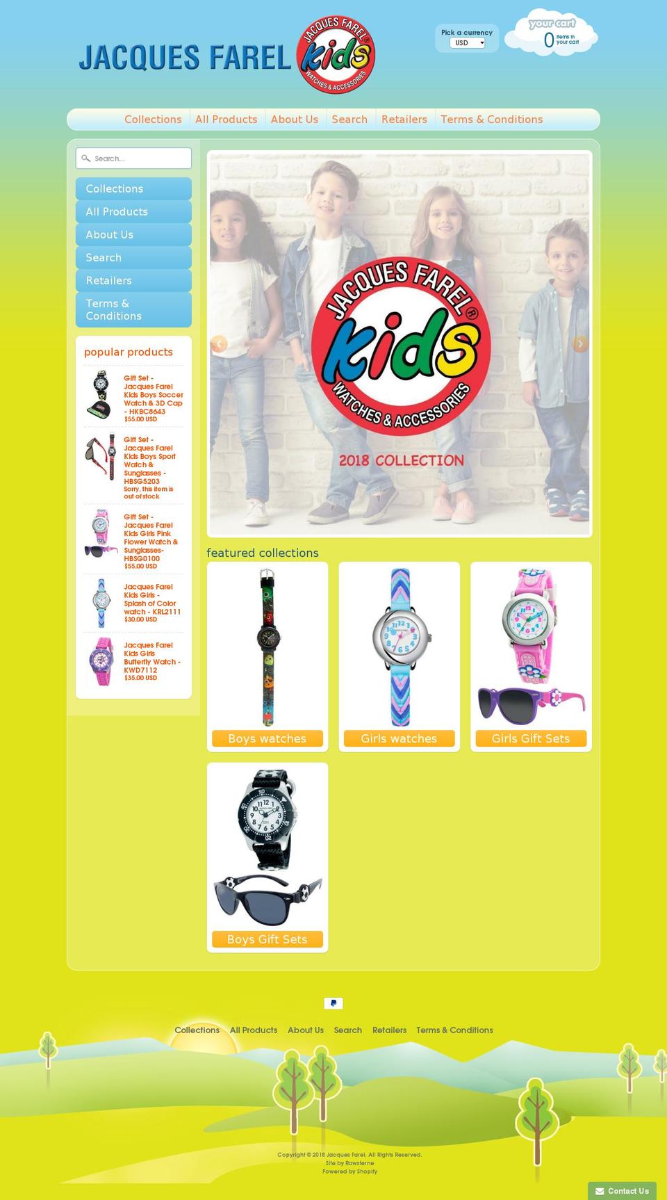 jacquesfarelkids.com — Shopify storefront screenshot