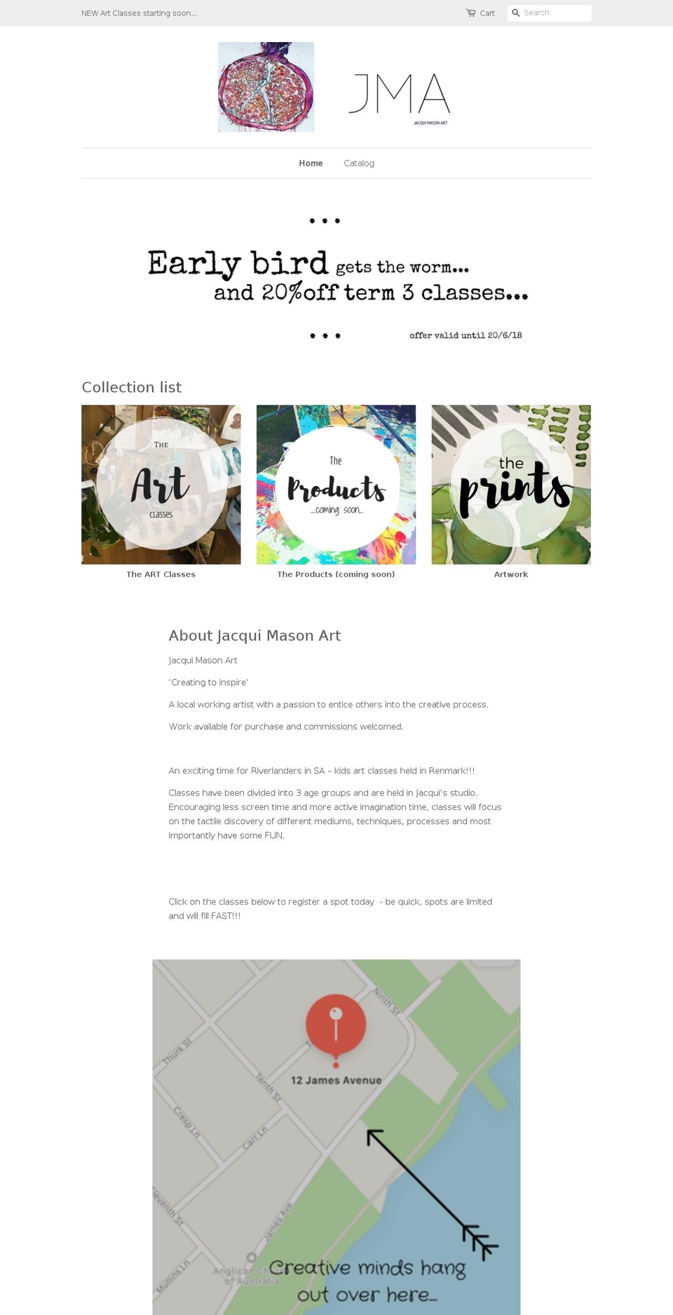 jacquimasonart.com — Shopify storefront screenshot
