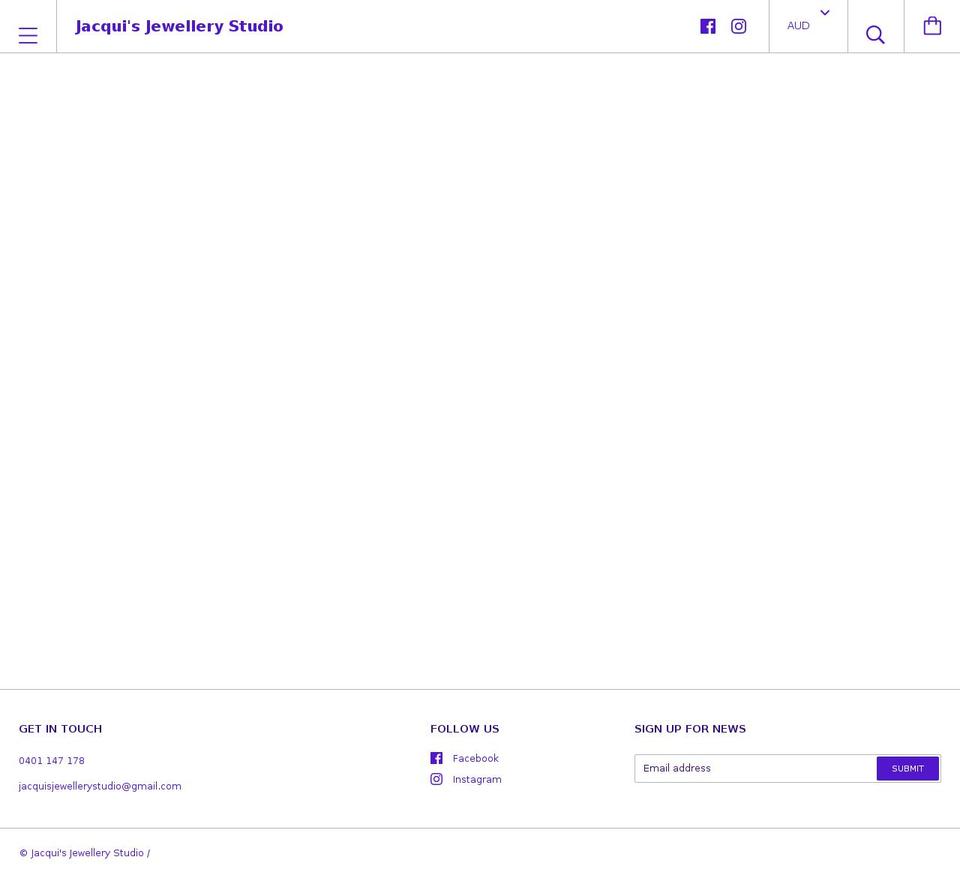 jacquisjewellerystudio.com.au shopify website screenshot