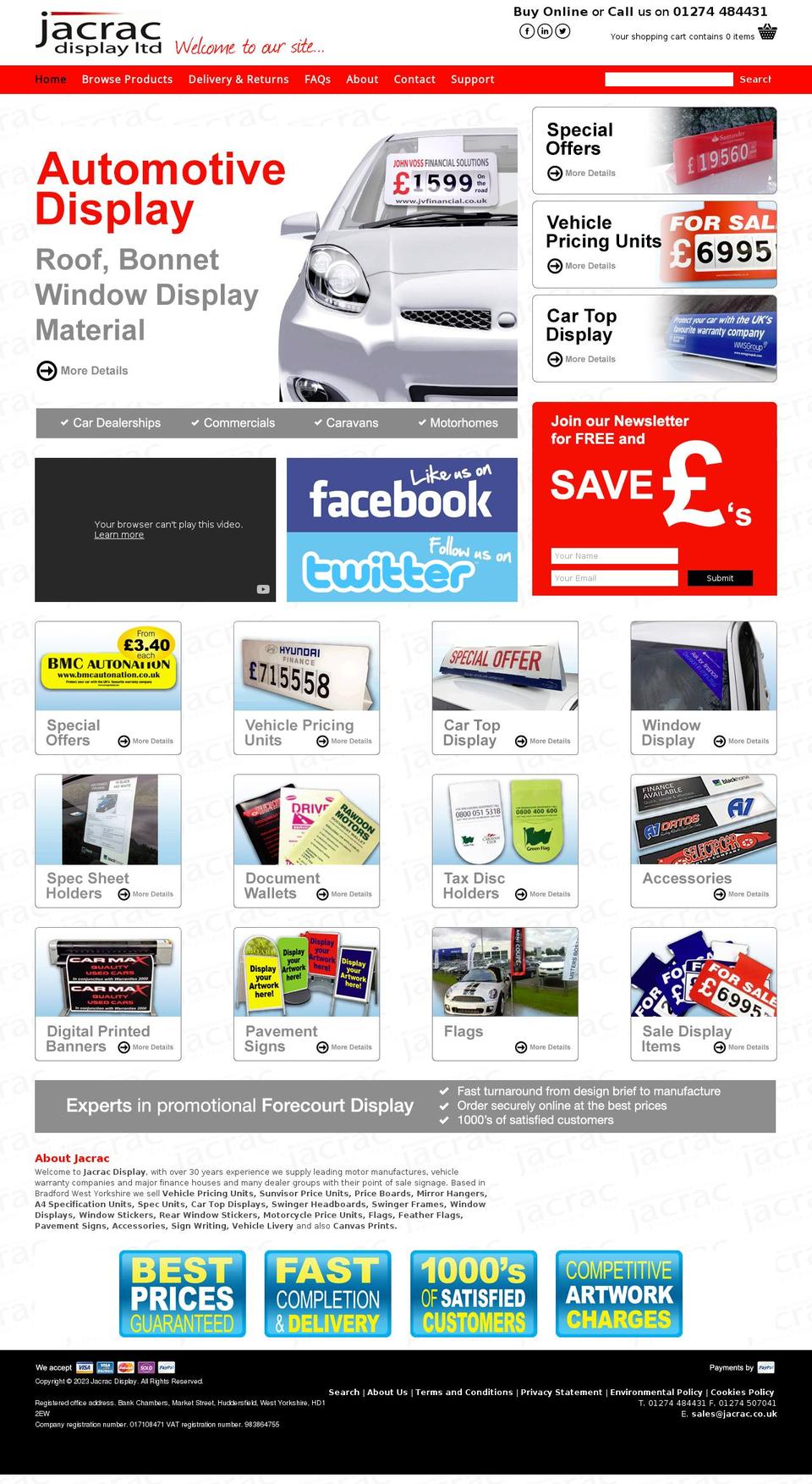 jacrac.co.uk shopify website screenshot