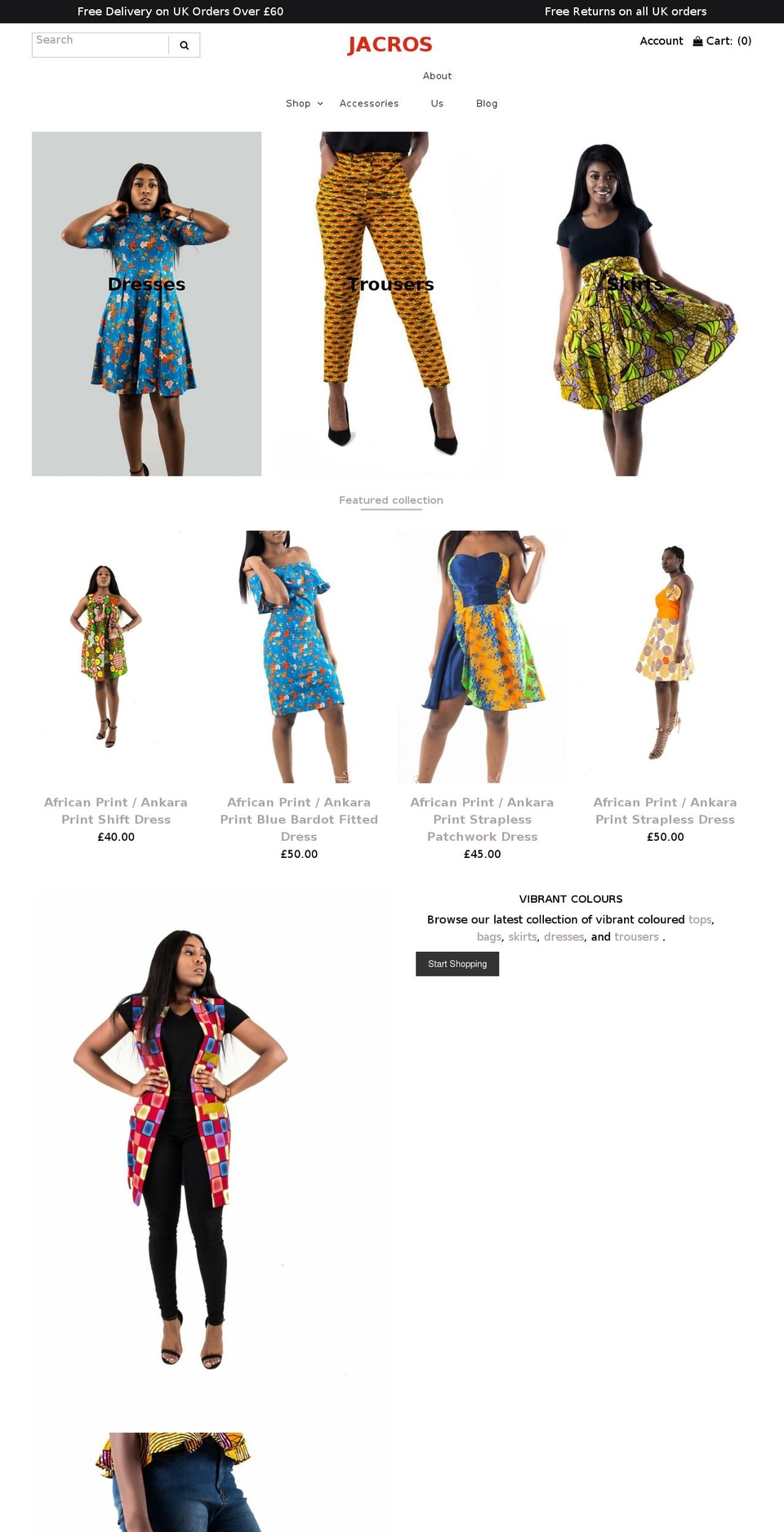 jacros.com — Shopify storefront screenshot