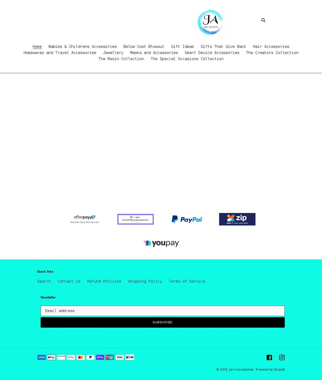 jacsaccessories.com.au shopify website screenshot