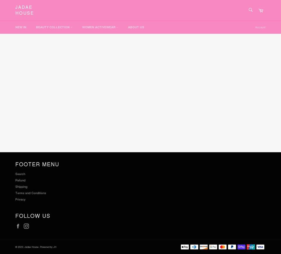 jadaehouse.co.uk shopify website screenshot