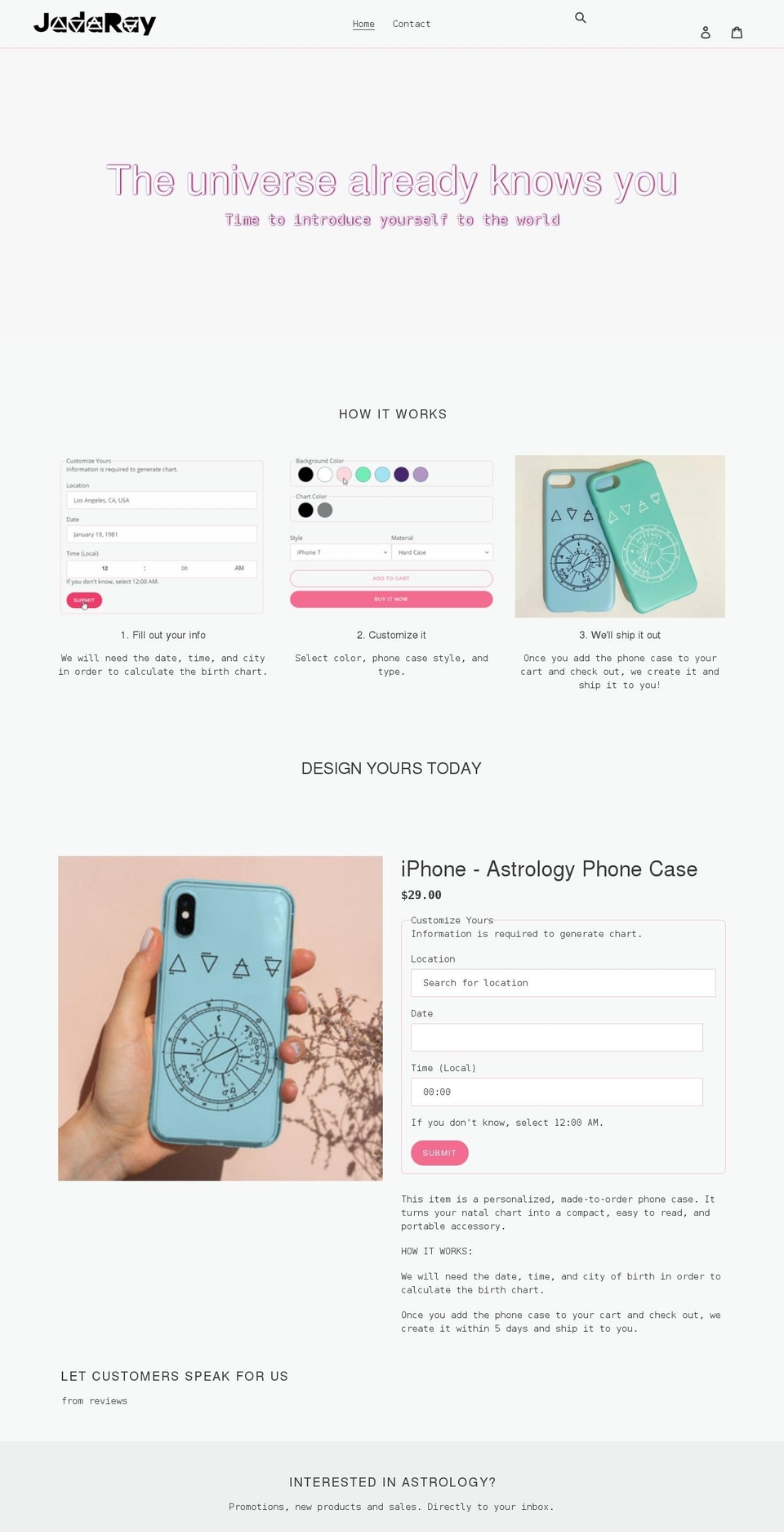 jadaray.com shopify website screenshot