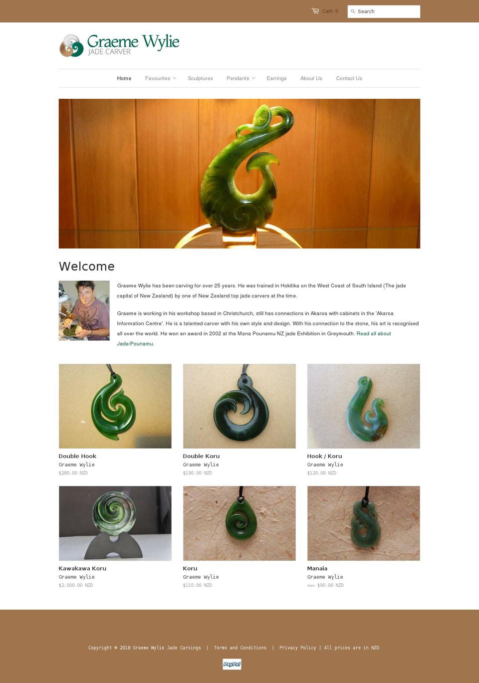 jadecarving.co.nz shopify website screenshot