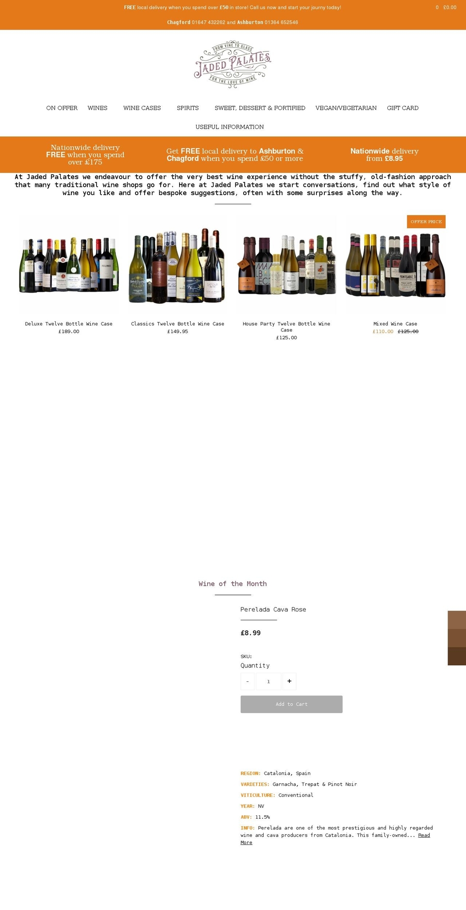 jadedpalates.com shopify website screenshot