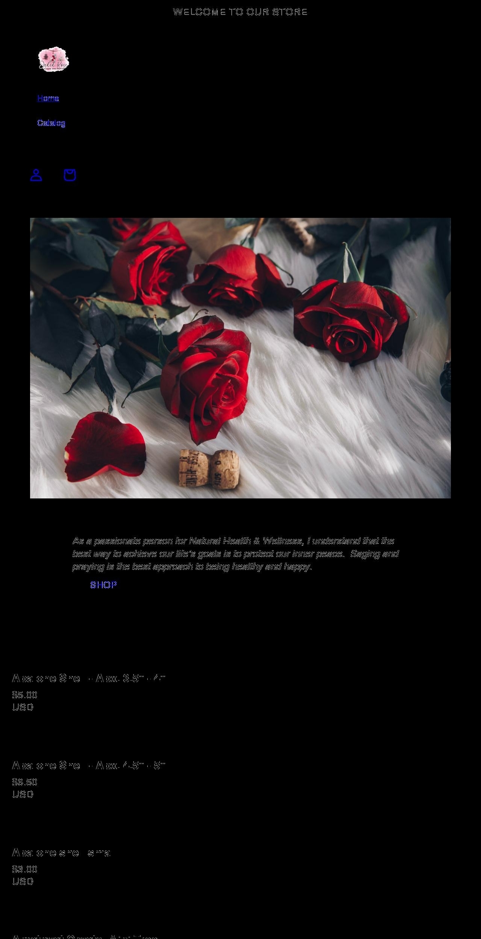 jadedrose.net shopify website screenshot