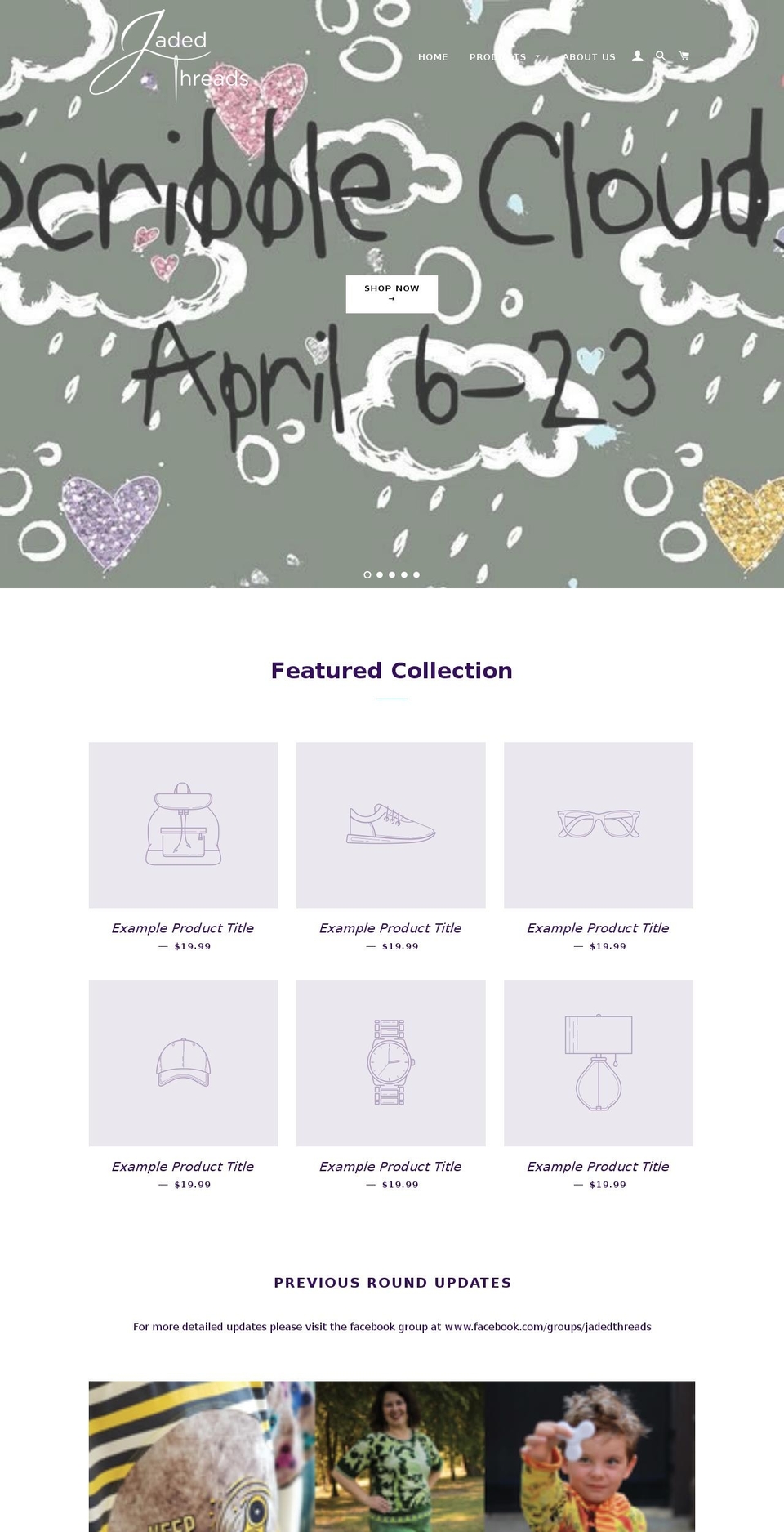 jadedthreads.com — Shopify storefront screenshot