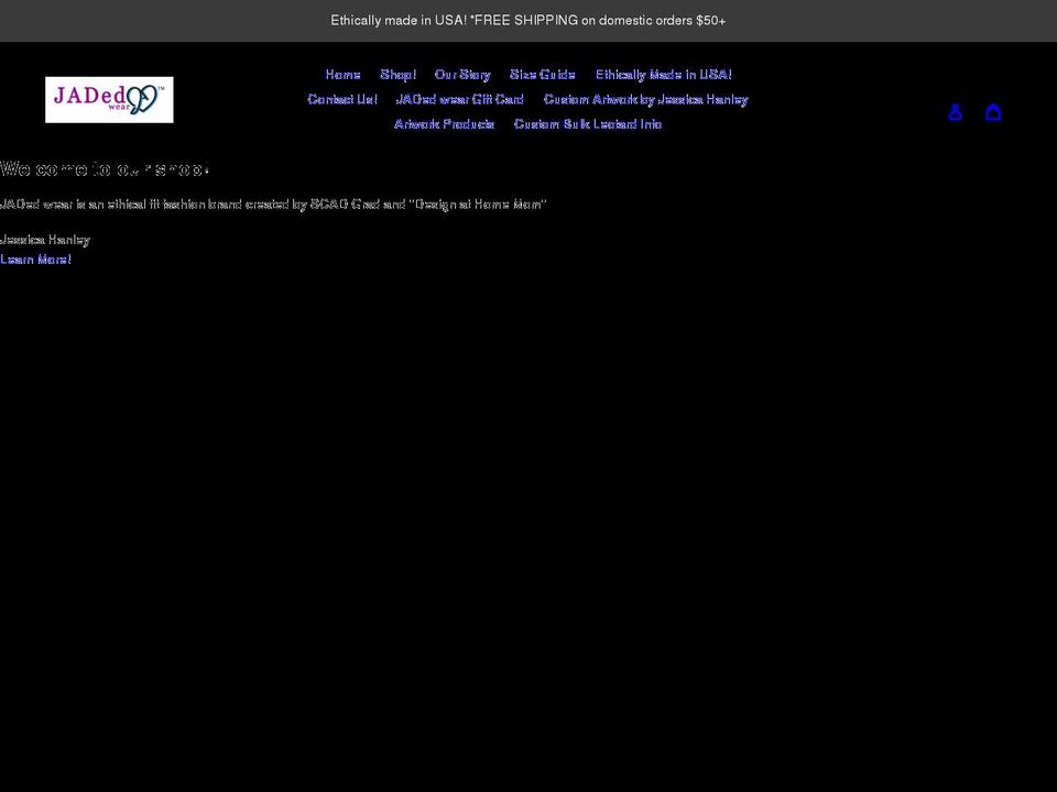 jadedwear.com shopify website screenshot