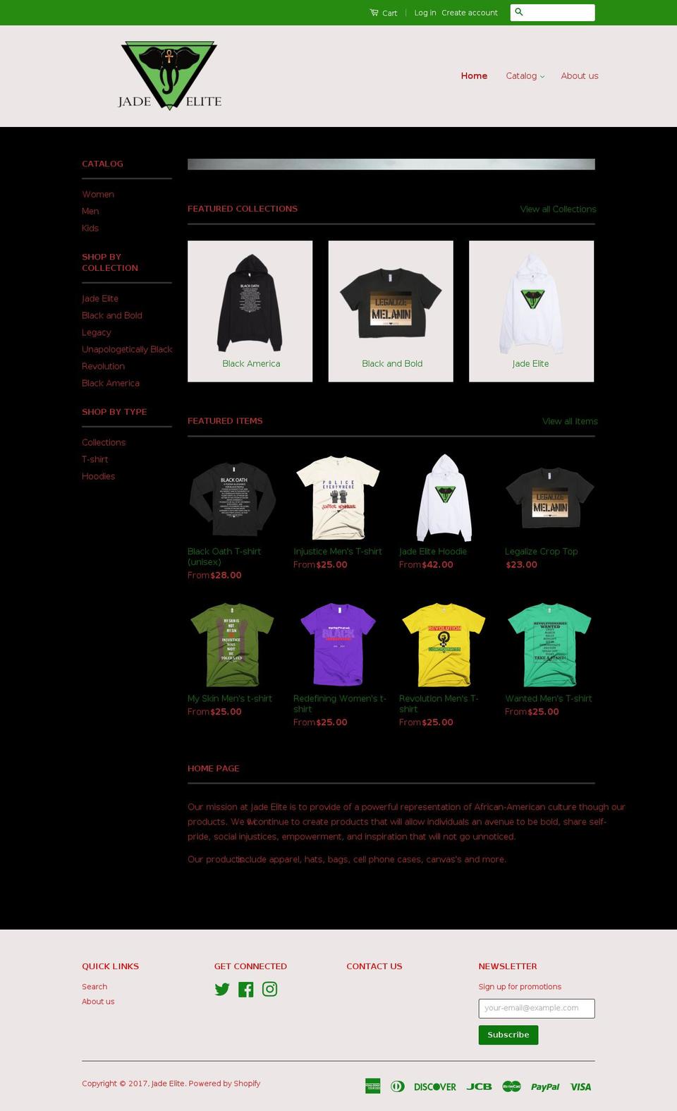 jadeelite.com shopify website screenshot