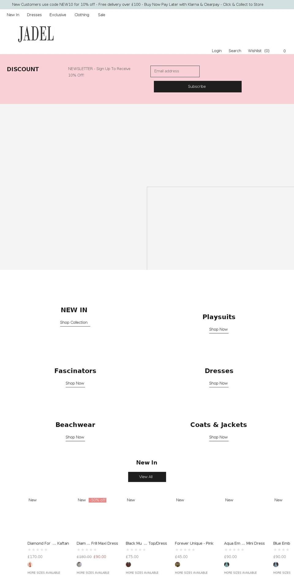 jadelboutique.com shopify website screenshot