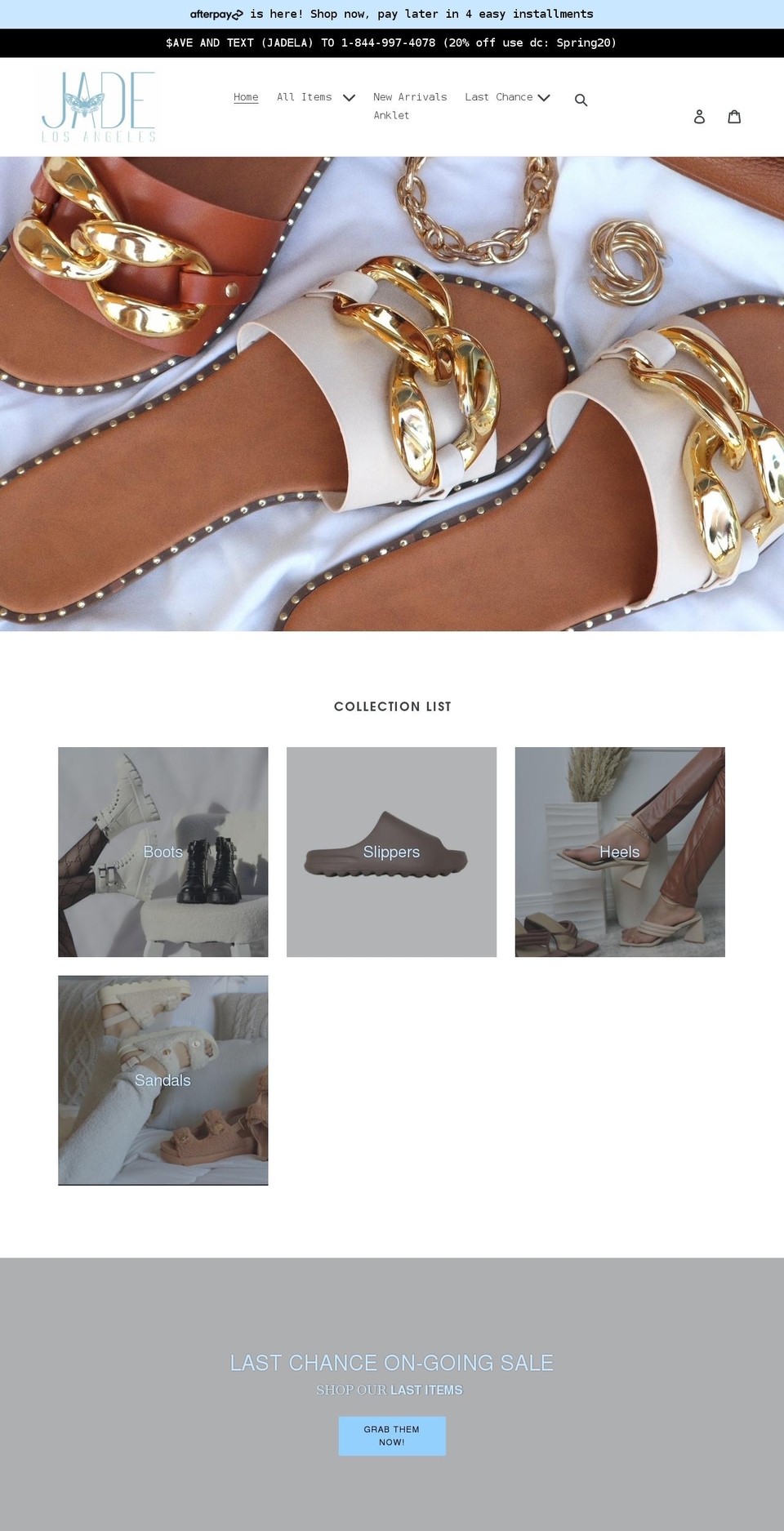 jadelosangeles.com shopify website screenshot