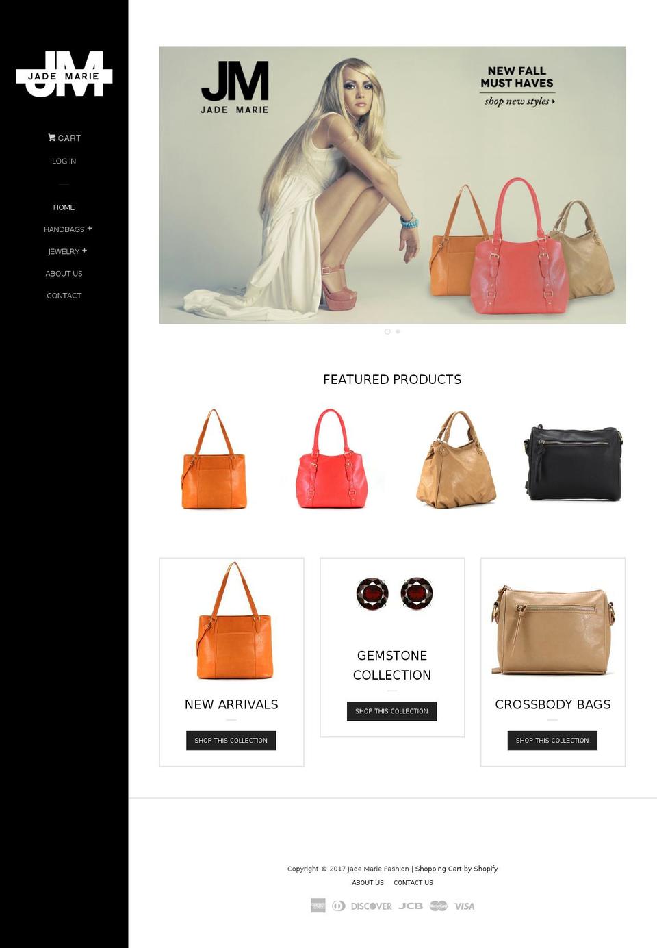 jademariefashion.com shopify website screenshot