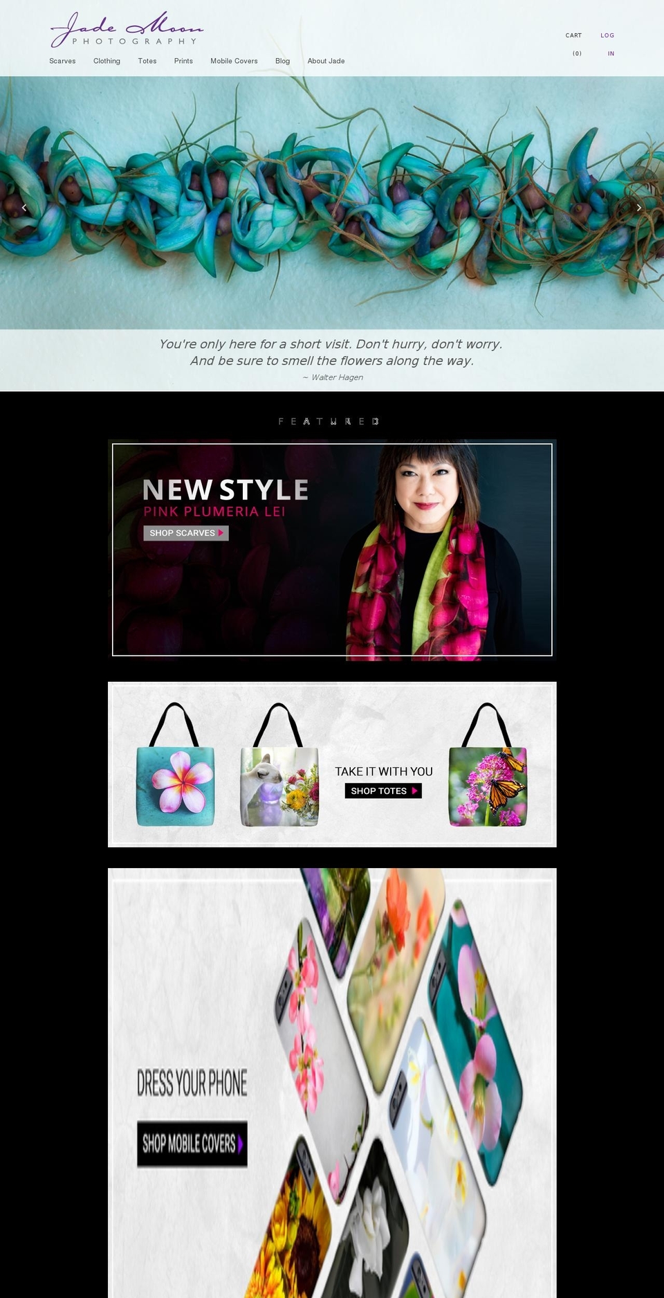 Cypress Shopify theme site example jademoonphotography.com