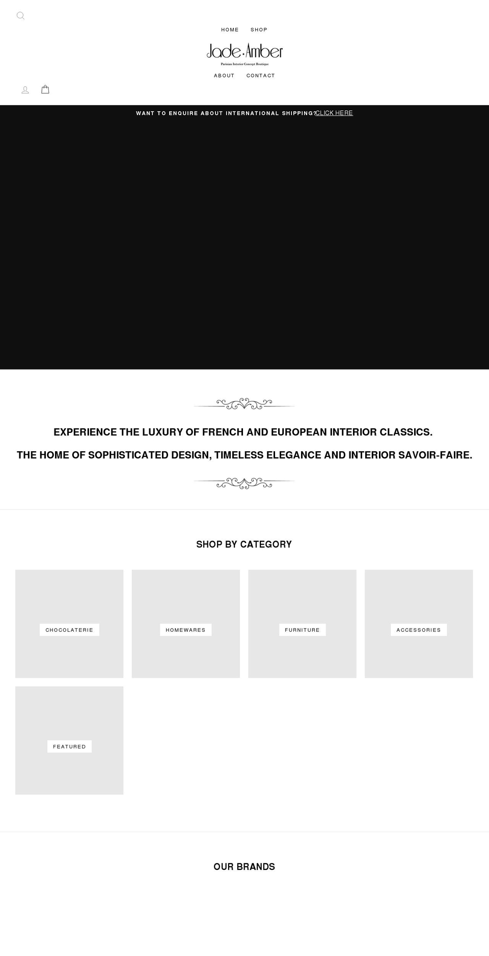 jadeplusamber.com shopify website screenshot