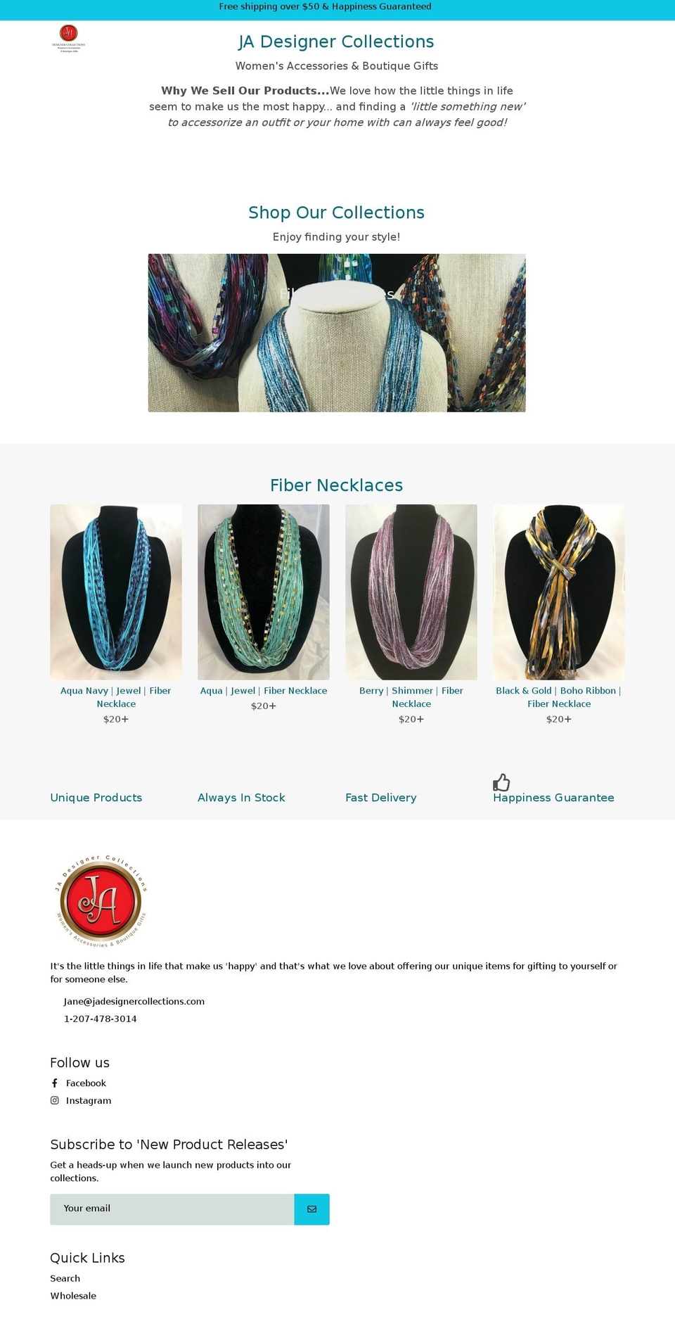 jadesignercollections.com shopify website screenshot