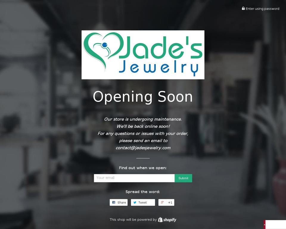 Theme1 Shopify theme site example jadesjewelry.com