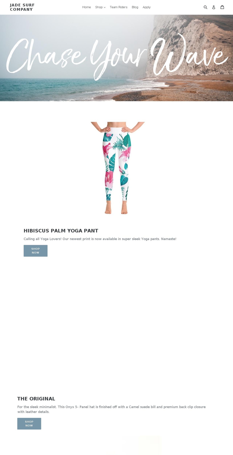 jadesurfco.com shopify website screenshot