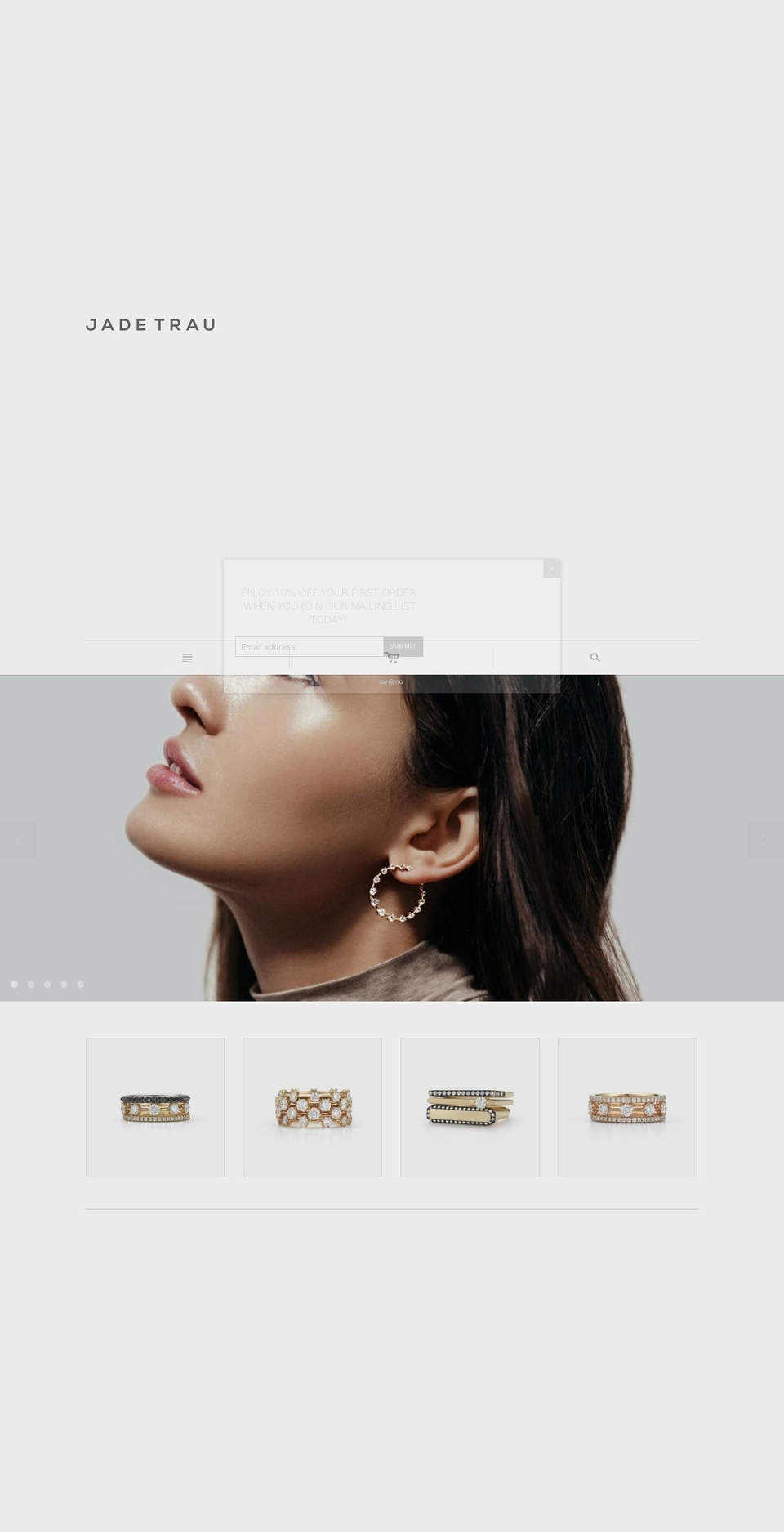 Webinopoly Shopify theme site example jadetrau.com