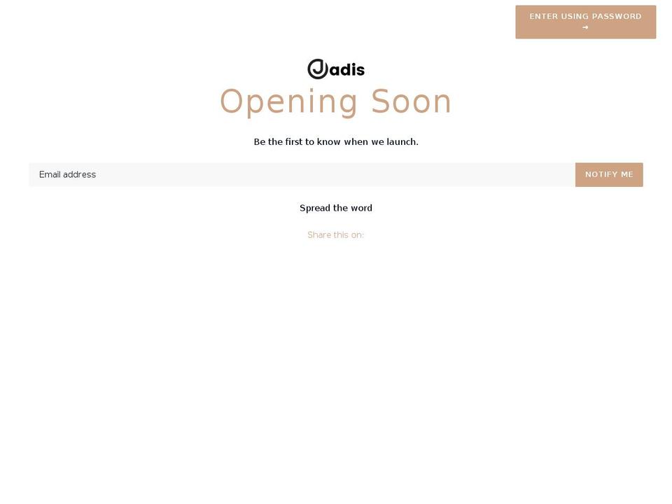 jadis-theme.myshopify.com shopify website screenshot