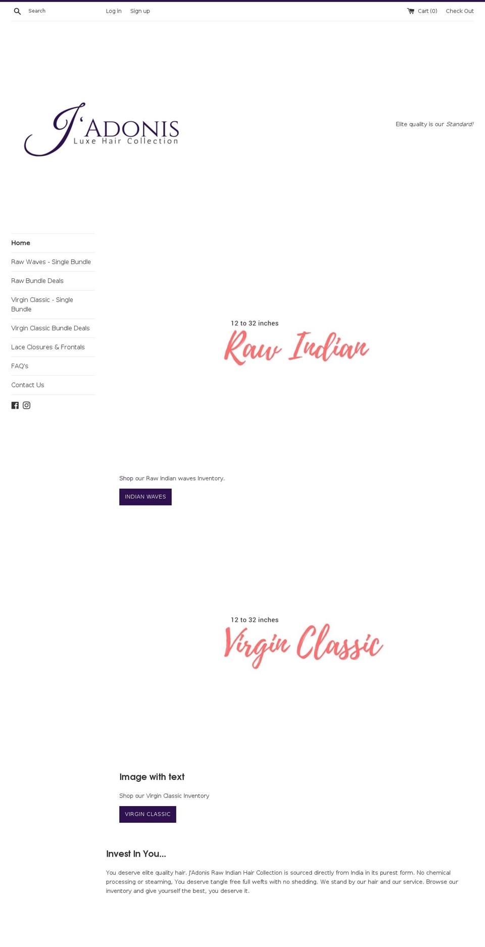 jadonis.com — Shopify storefront screenshot