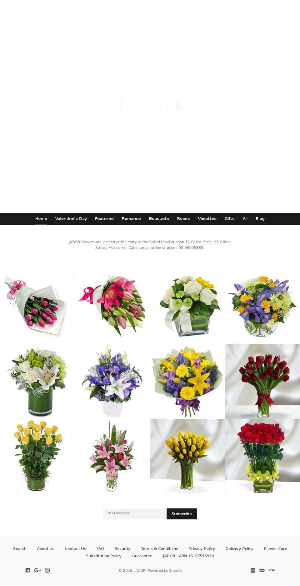 jador.com.au shopify website screenshot