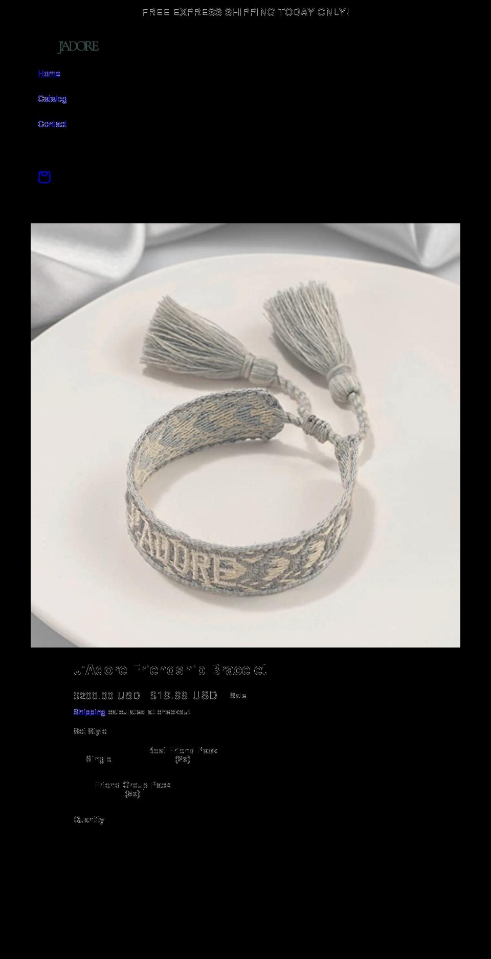 jadorebracelets.com shopify website screenshot