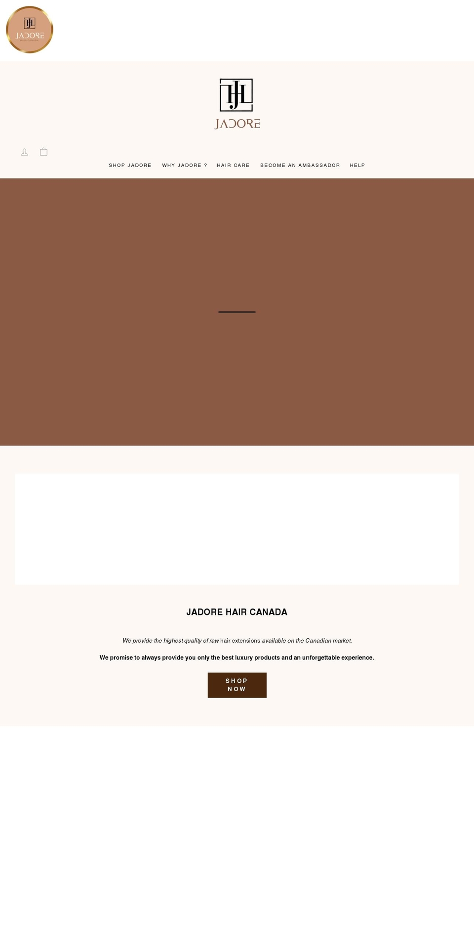 jadorehaircanada.com shopify website screenshot