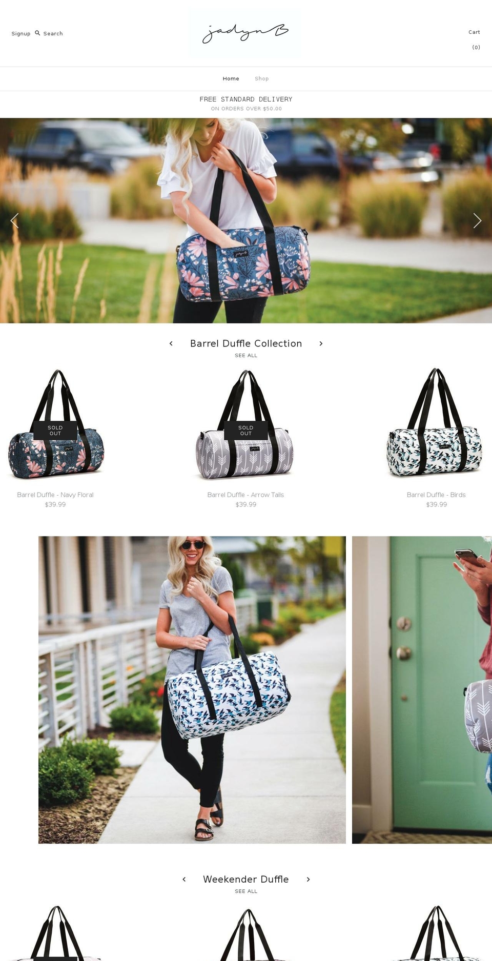 jadynbags.com shopify website screenshot