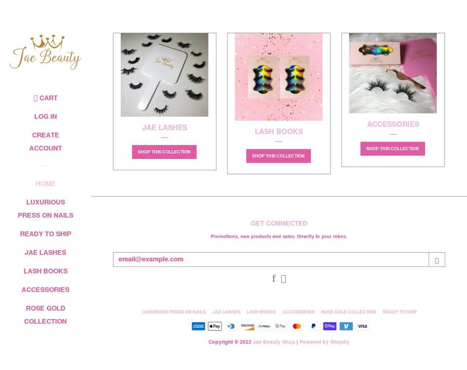 Pop with Installments message Shopify theme site example jaebeautyshop.com