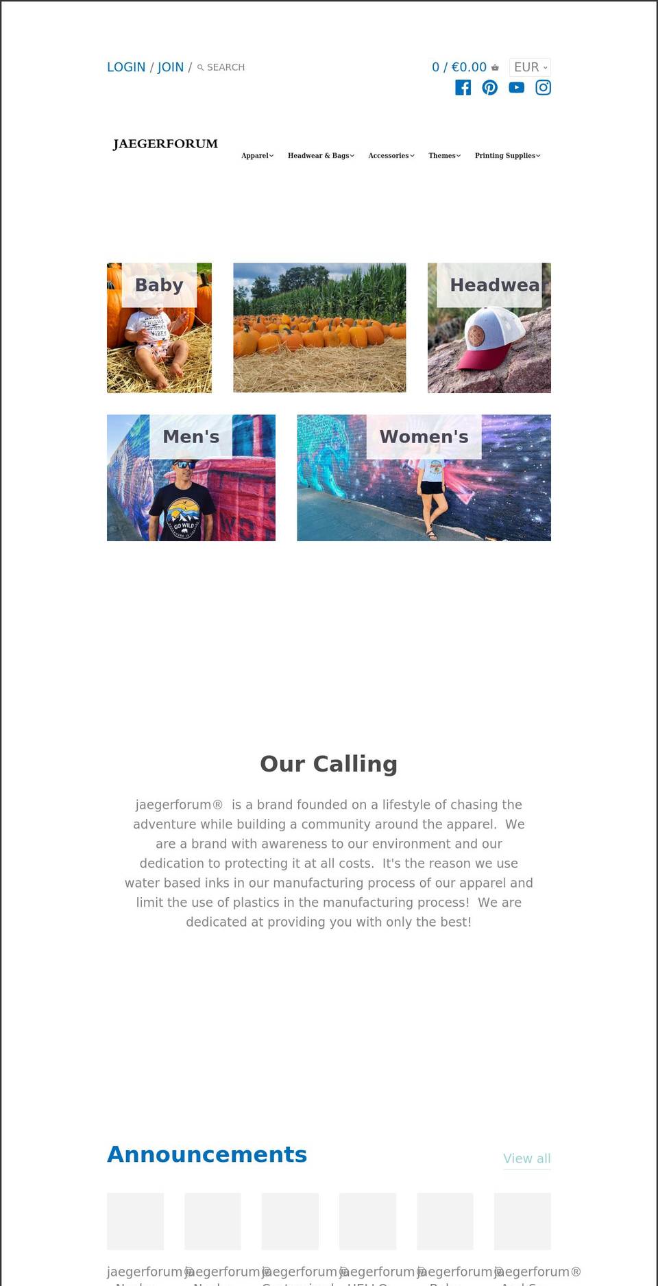 jaegerforum.com shopify website screenshot