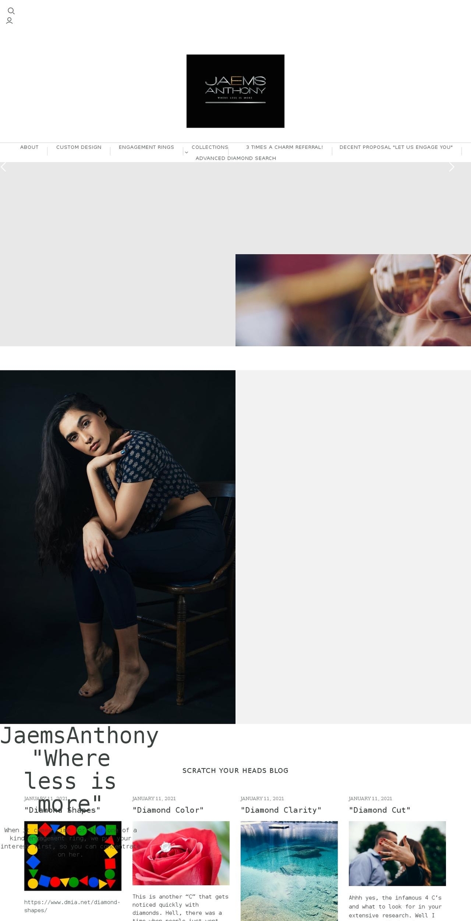 jaemsanthony.com shopify website screenshot